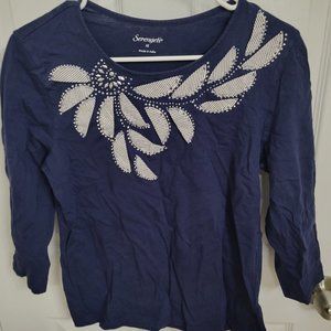 Women's Size Medium 3/4 Sleeve Top